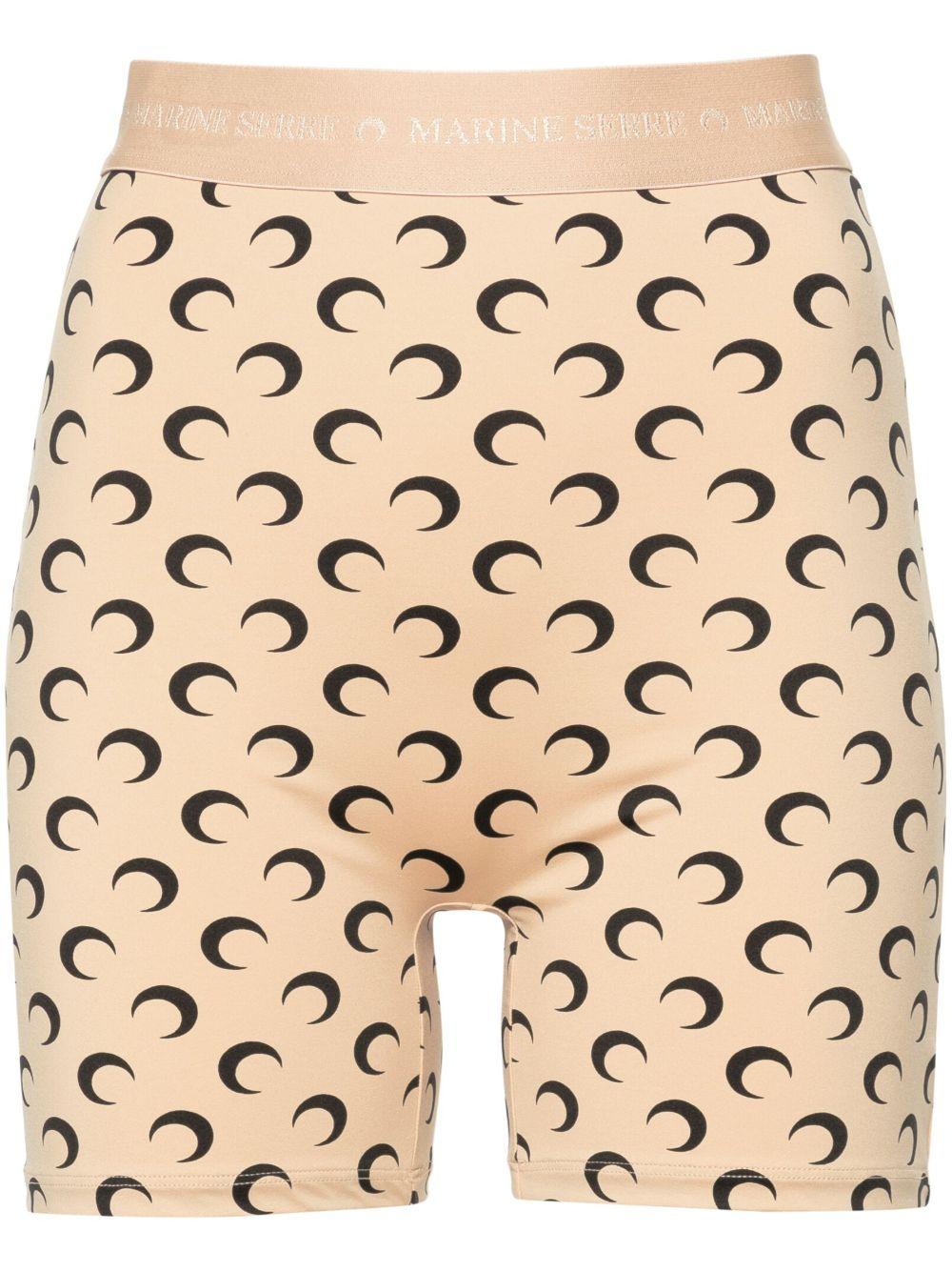 Recycled Moon Jersey Mini Shorts WSH007ACJER0001 TA10 TAN MARINE SERRE 