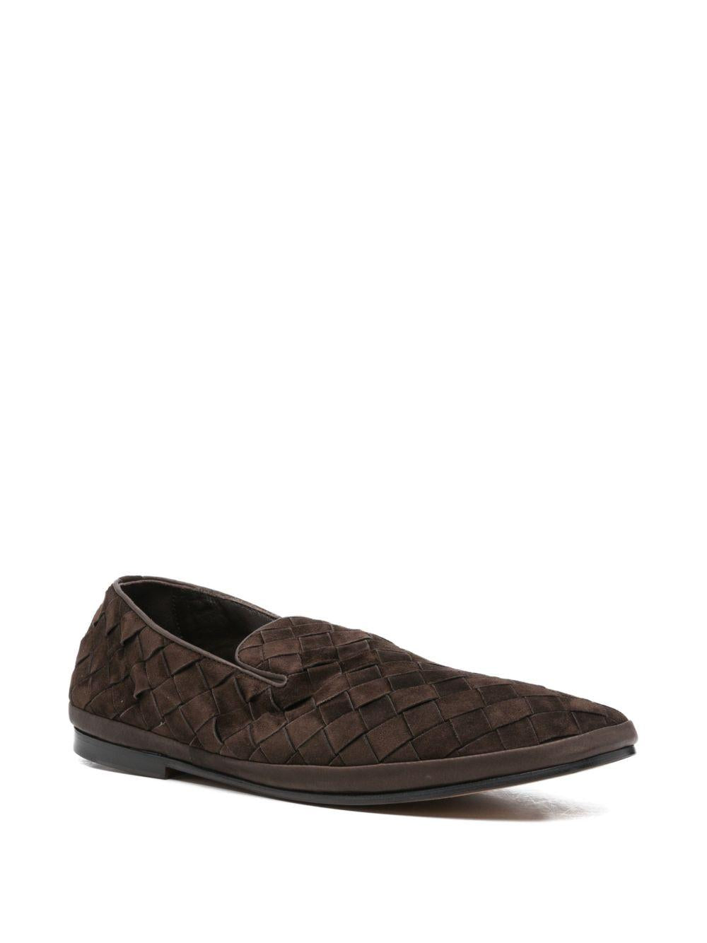 HENDERSON BARACCO - Mocassino slip on in nappa intrecciata GUINEAS5 CASHMERE EBONY HENDERSON 