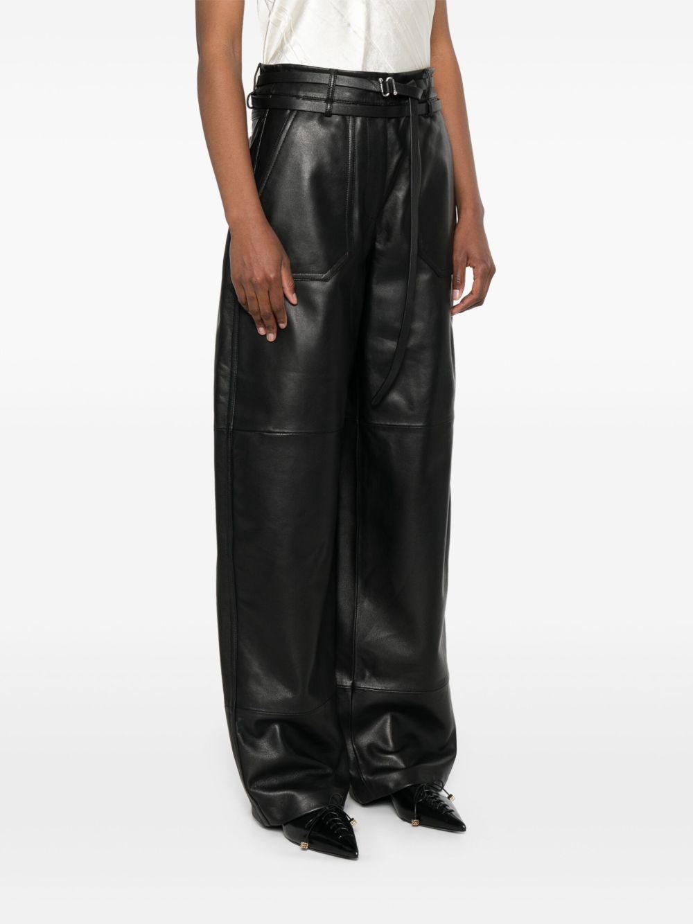 Pantalone in nappa GARBOMM45010 001 NERO SPORTMAX 