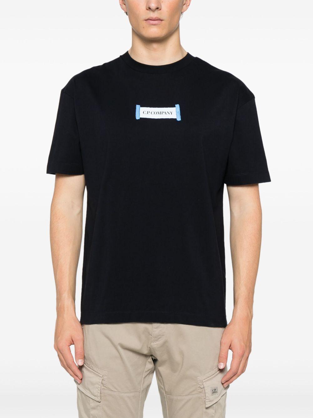 Logo T-Shirt 18CMTS148A006586W 888 TOTAL ECLIPSE CP COMPANY 