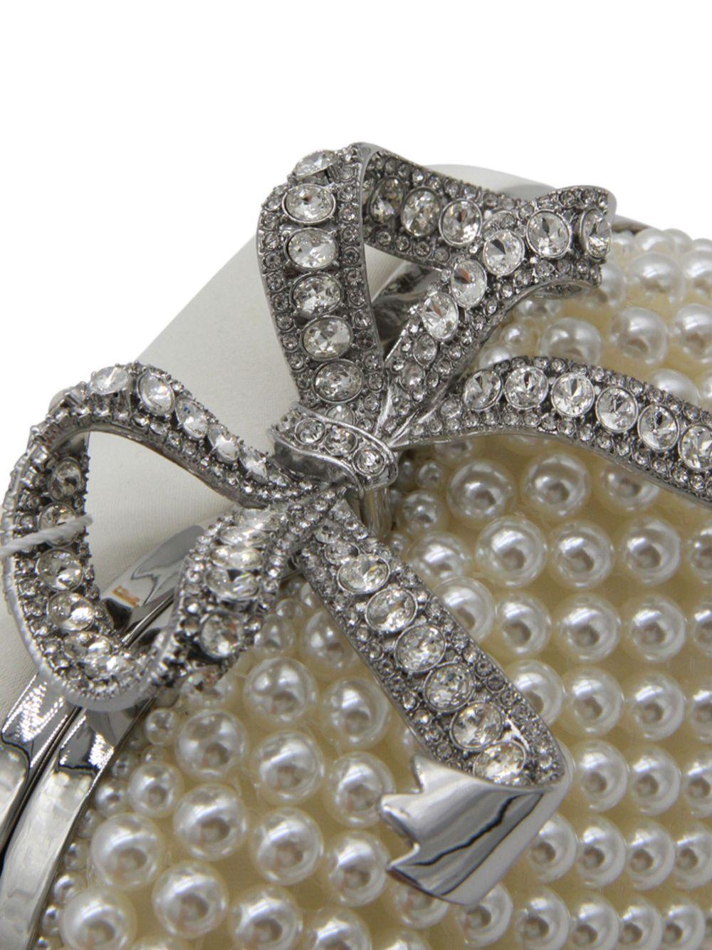 Pearl Heart Clutch Bag AW25307C CREAM SELF-PORTRAIT 