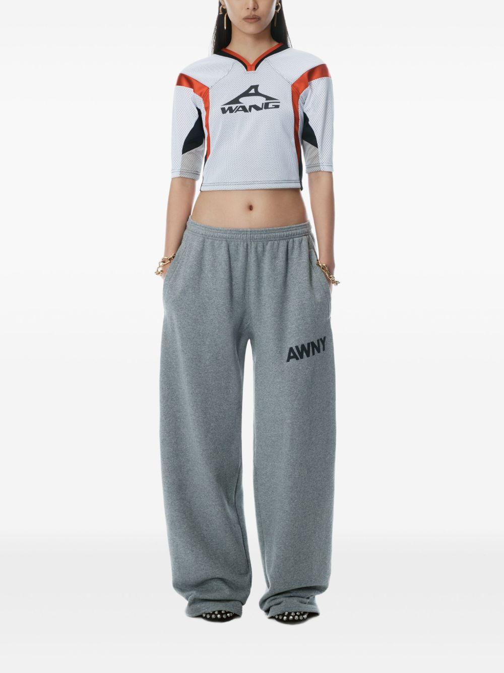 Logo-detailed oversized sweatpants 4CC2254431 021 DARK HEATHER GREY ALEXANDER WANG 