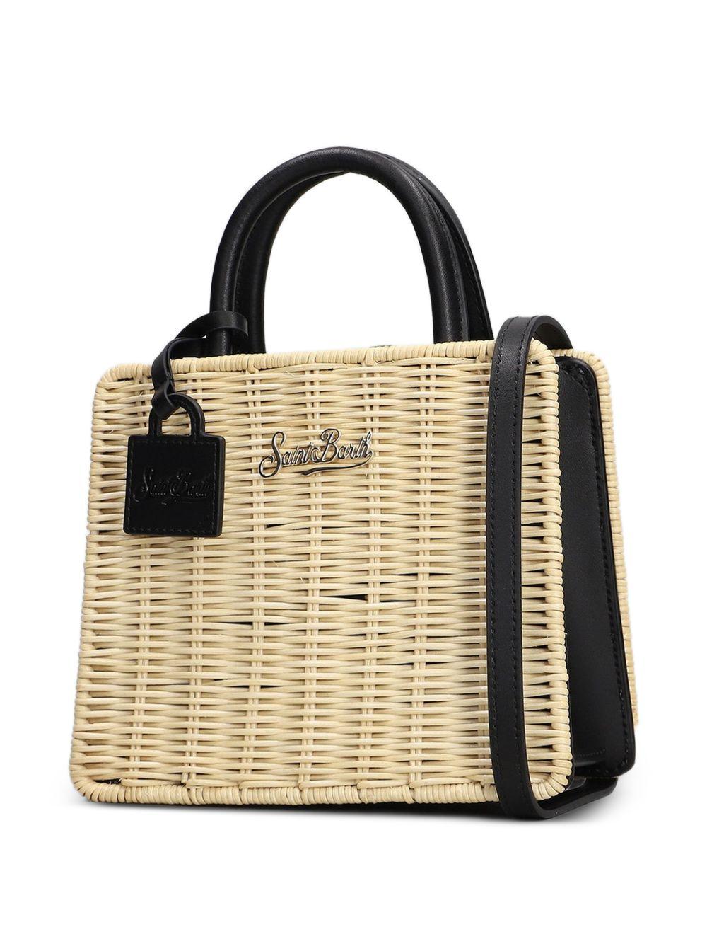 Borsa Mini in Paglia e Pelle SHBM000201736L 1100 STRAW MC2 SAINT BARTH 