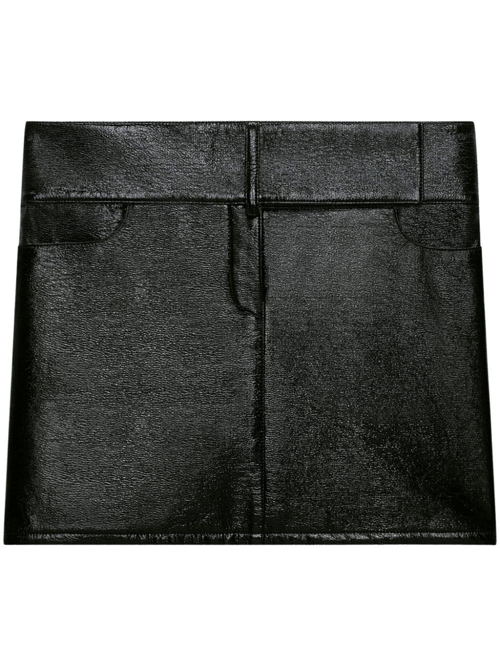 Belted Vinyl Mini Skirt 125CJU218VY0014 9999 BLACK COURREGES 