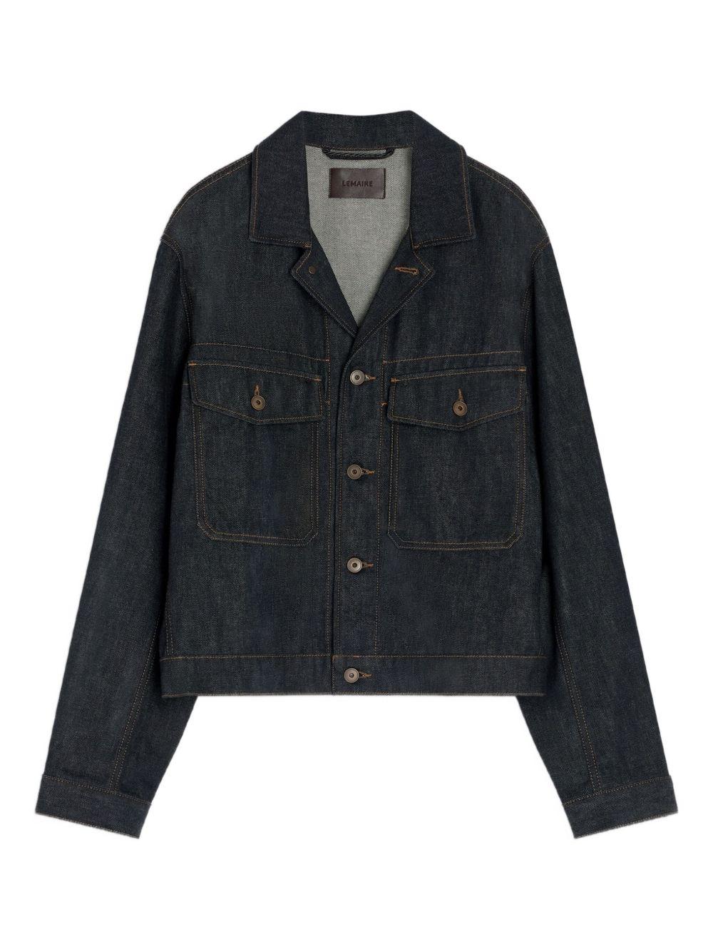 Trucker Jacket - Heavy Slate Denim OW1188LD1061 BK965 SLATE LEMAIRE 