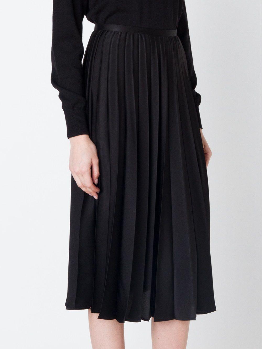 Tulle Overlay Skirt 3PS001051 BLACK BLACK NOIR KEI NINOMIYA 