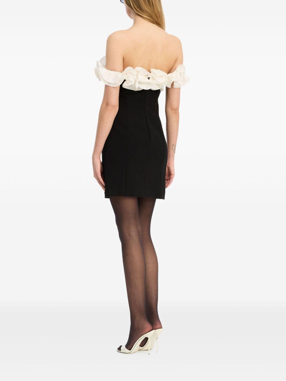 Mini Ruffle Dress Black White 115250100 100 BLACK ROTATE 