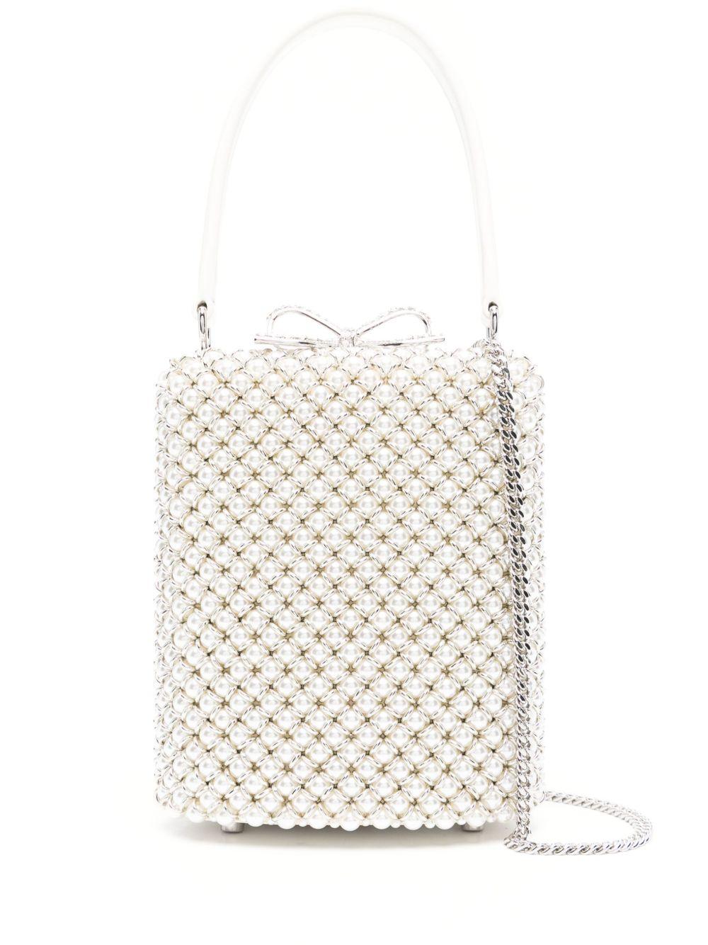 Pearl Embellished Mini Bag AW25315C CREAM SELF-PORTRAIT 