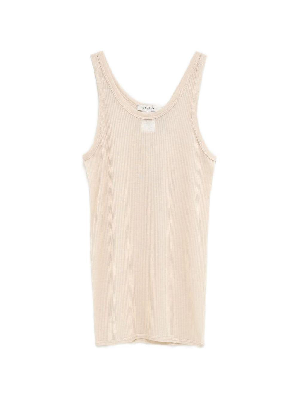 Seamless Tank Top in Viscose Silk TS0026LK1017 WH024 JASMINE LEMAIRE 