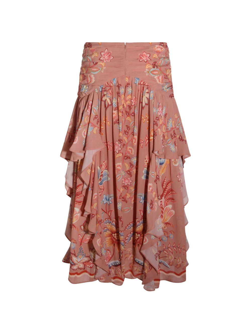 Gonna lunga in viscosa con stampa floreale 349015 26017 BOHO FARM RIO 