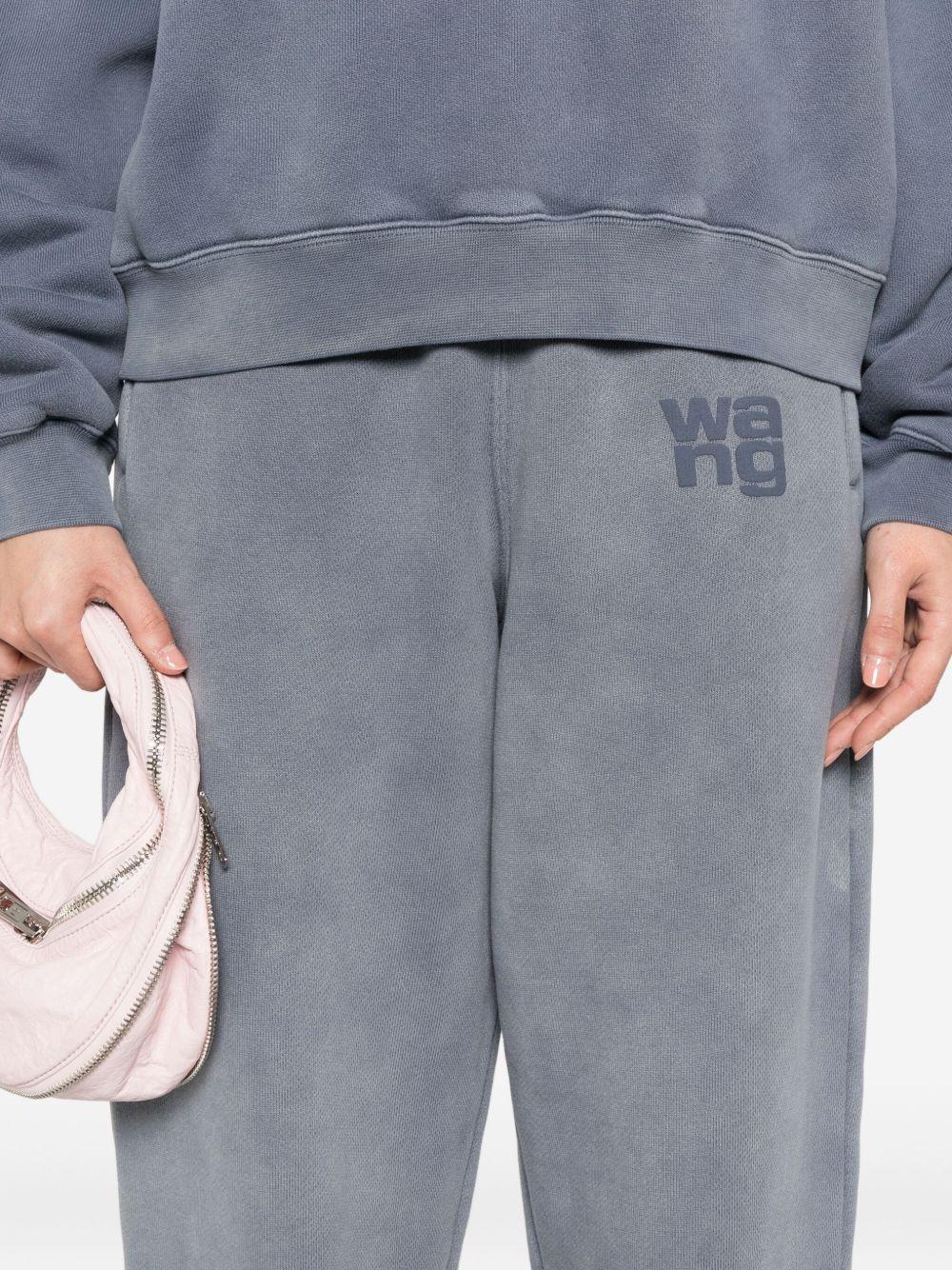 Pantaloni sportivi blu con logo in rilievo<BR/><BR/> 4CC3244403 402D WASHED BLUE INK ALEXANDER WANG 
