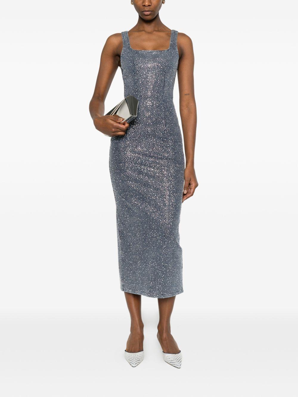 Abito midi con scollo quadrato A0117DAR62P DENIM TWENTY FOURHAITCH 