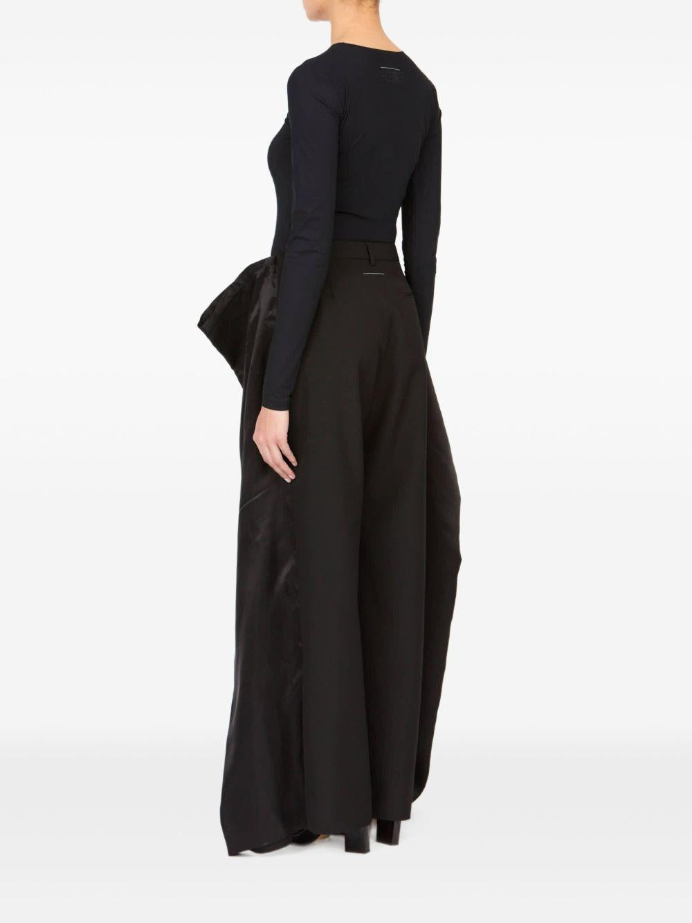 Pantaloni sartoriali in lana S62KB0246M35436 899 BLACK MM6 MAISON MARGIELA 