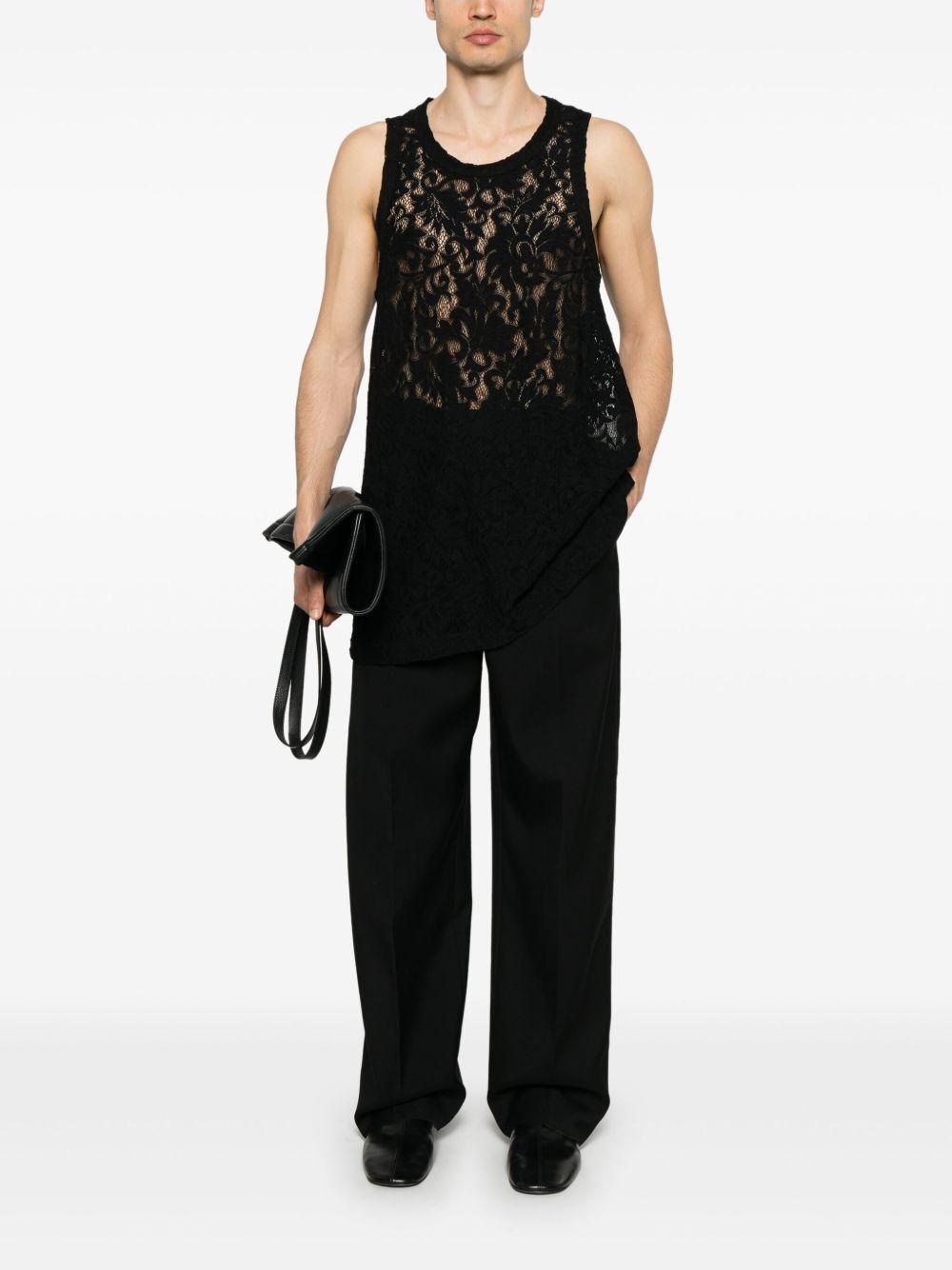 Black Raschel Lace Tank Top POT035 1 BLACK COMME DES GARCONS HOMME PLUS 