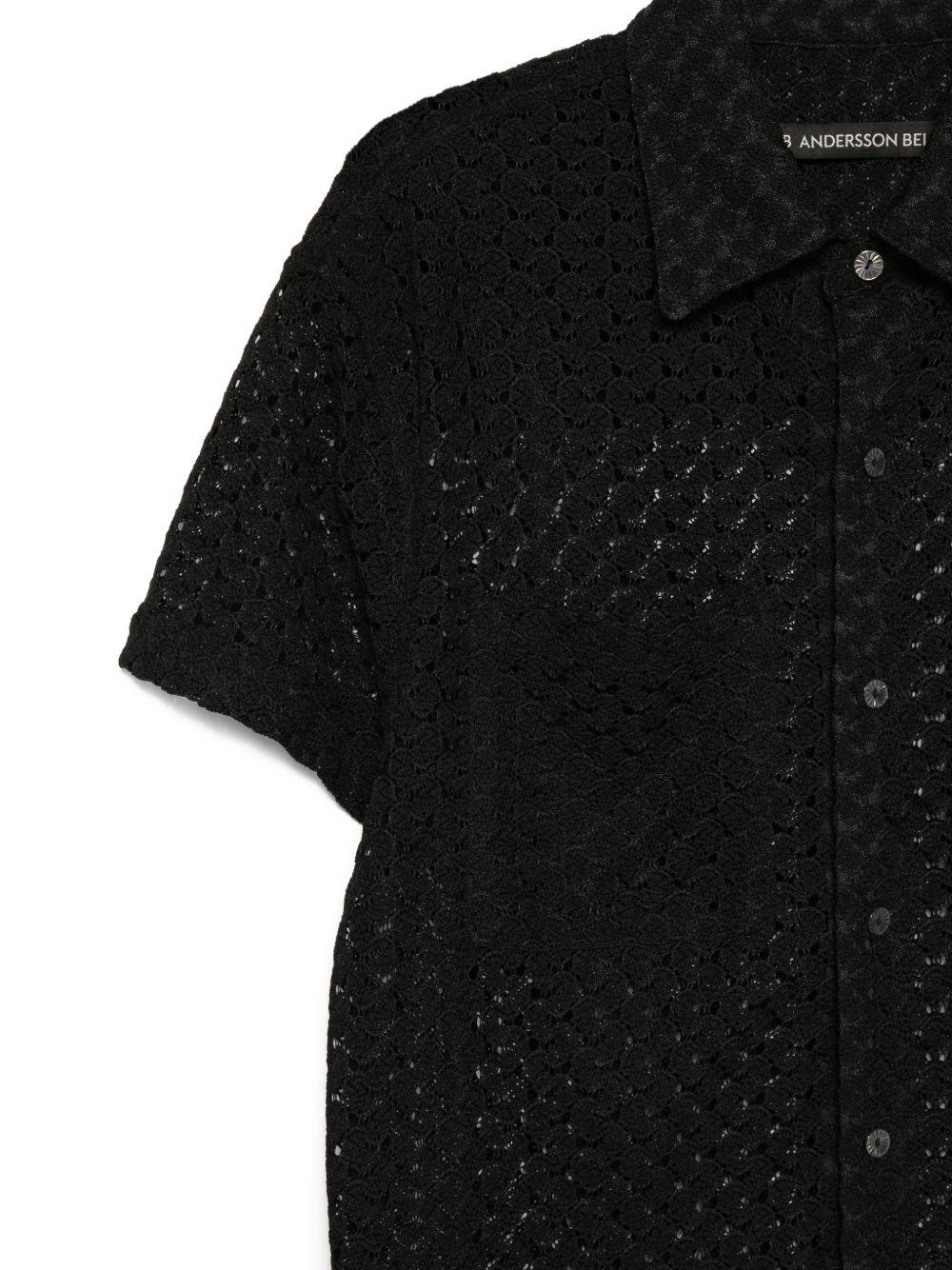 Black Tres Sheer Knitted Shirt ATB1448M BLACK ANDERSSON BELL 