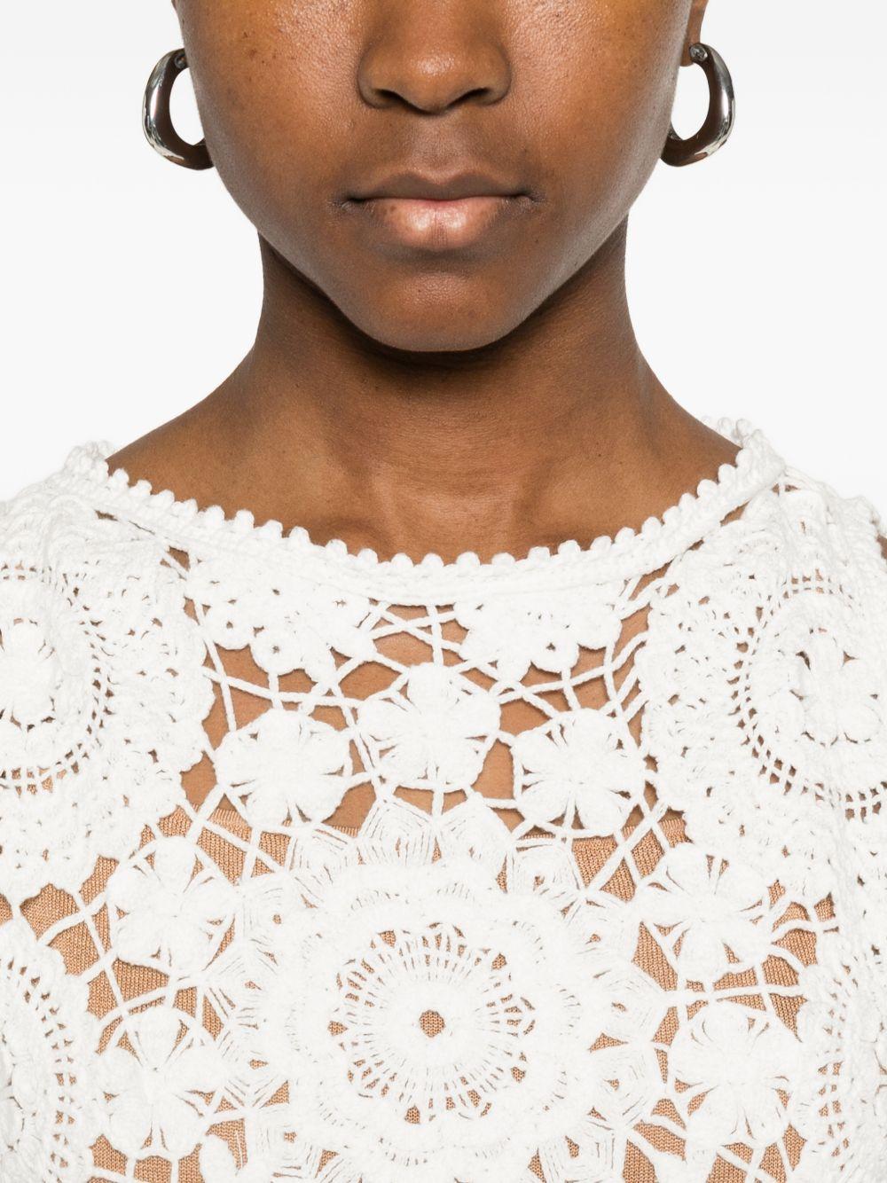 Crochet Maxi Dress AC26031XW WHITE SELF-PORTRAIT 