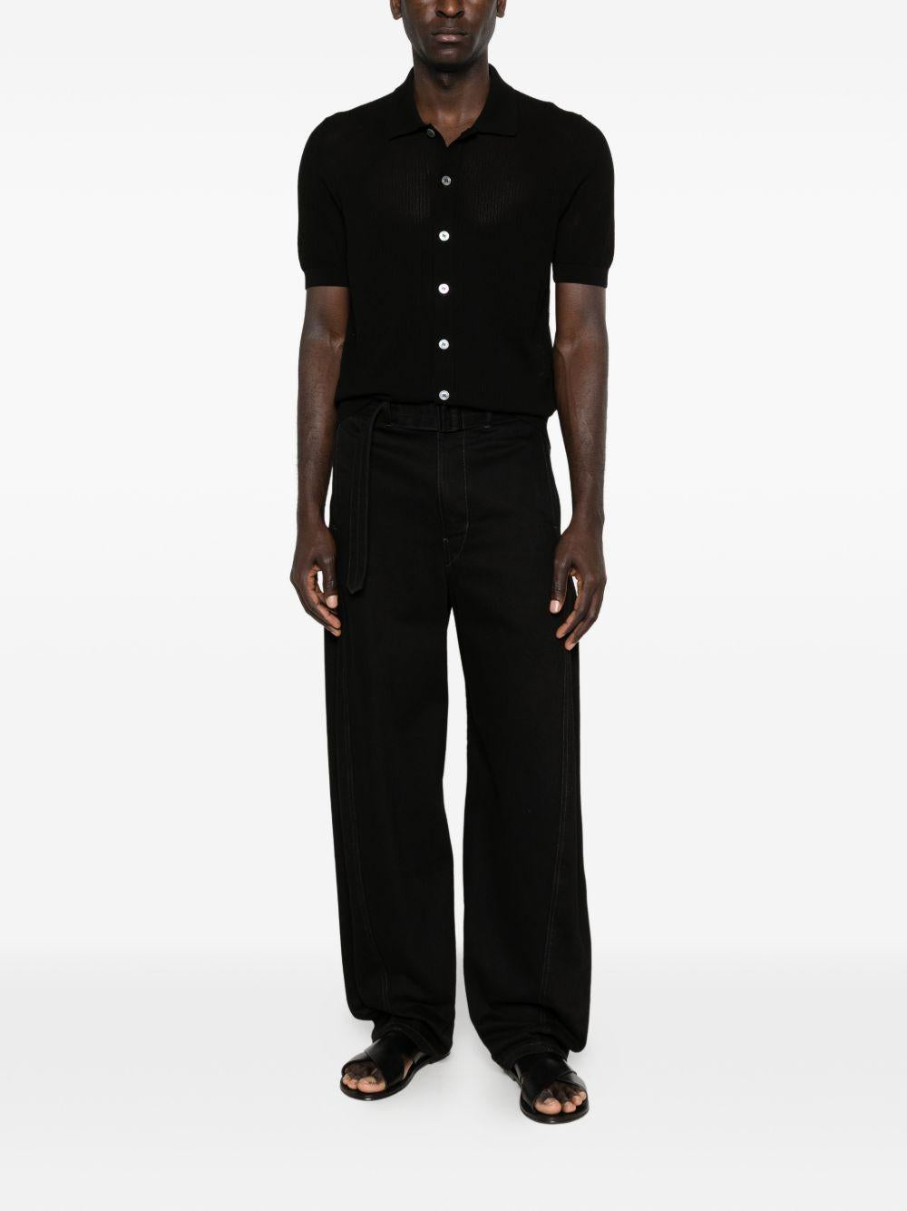 Camicia in Cotone TYRONGSE2601 099 NERO TAGLIATORE 