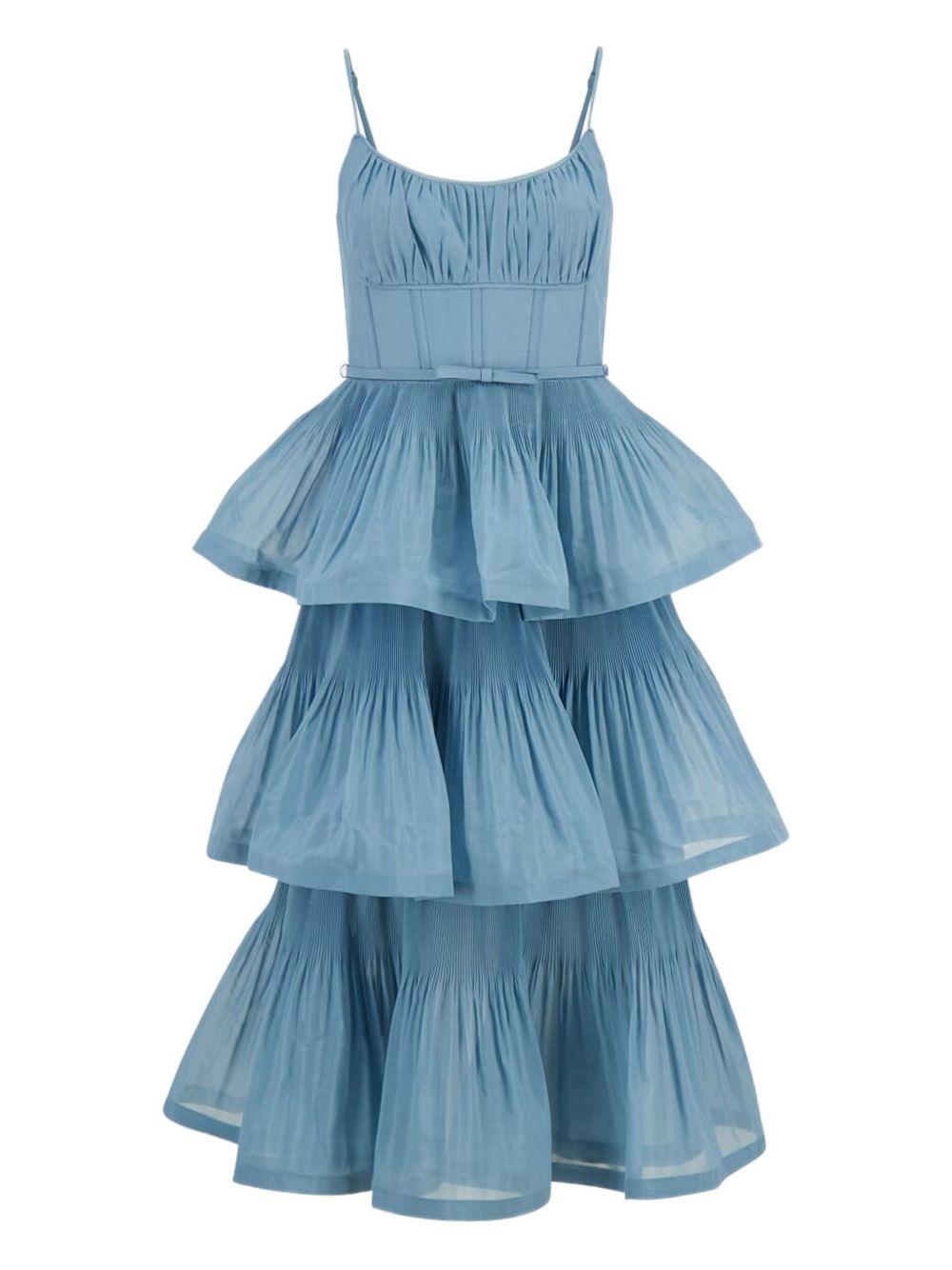 Abito Midi Plisse 6354DC26R DEEP BLUE ZIMMERMANN 