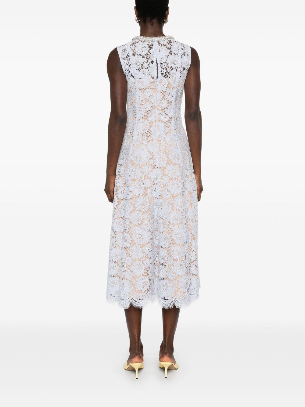 Fine-lace midi dress SS25158MBL BLUE SELF-PORTRAIT 
