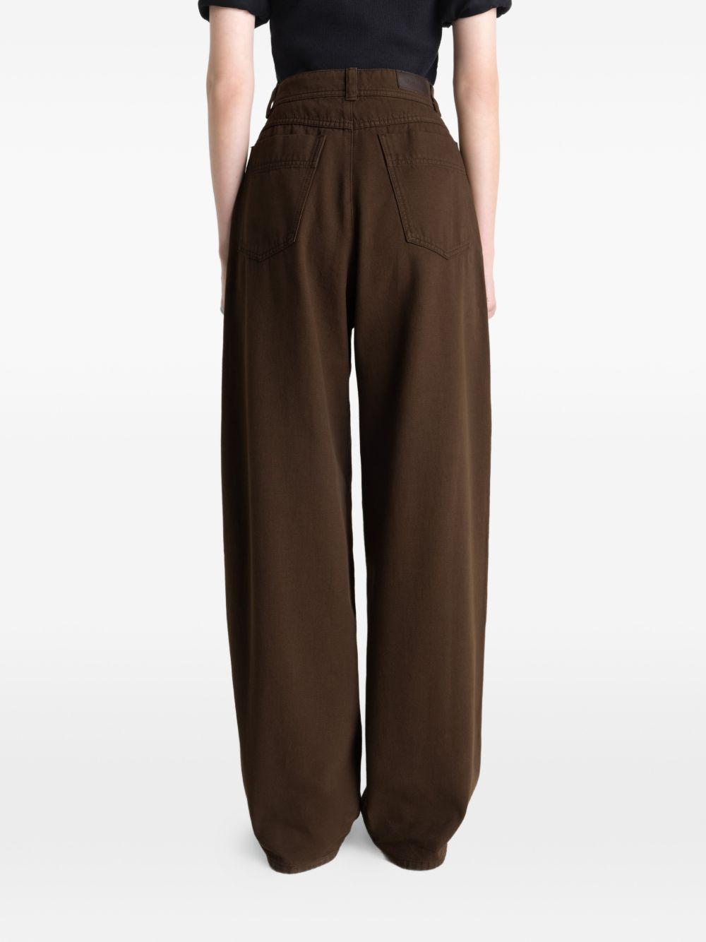 Large Pants in Dyed Broken Twill PA1224LD1067 BR423 CACAO LEMAIRE 