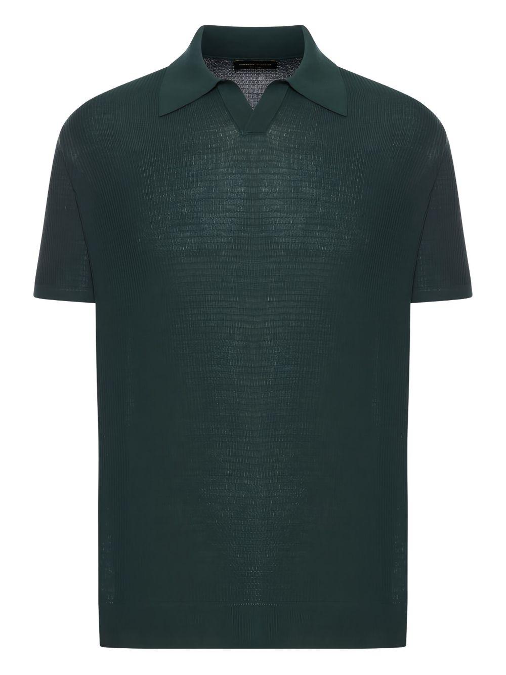 Polo in maglia RB11124 26 VERDE ROBERTO COLLINA 