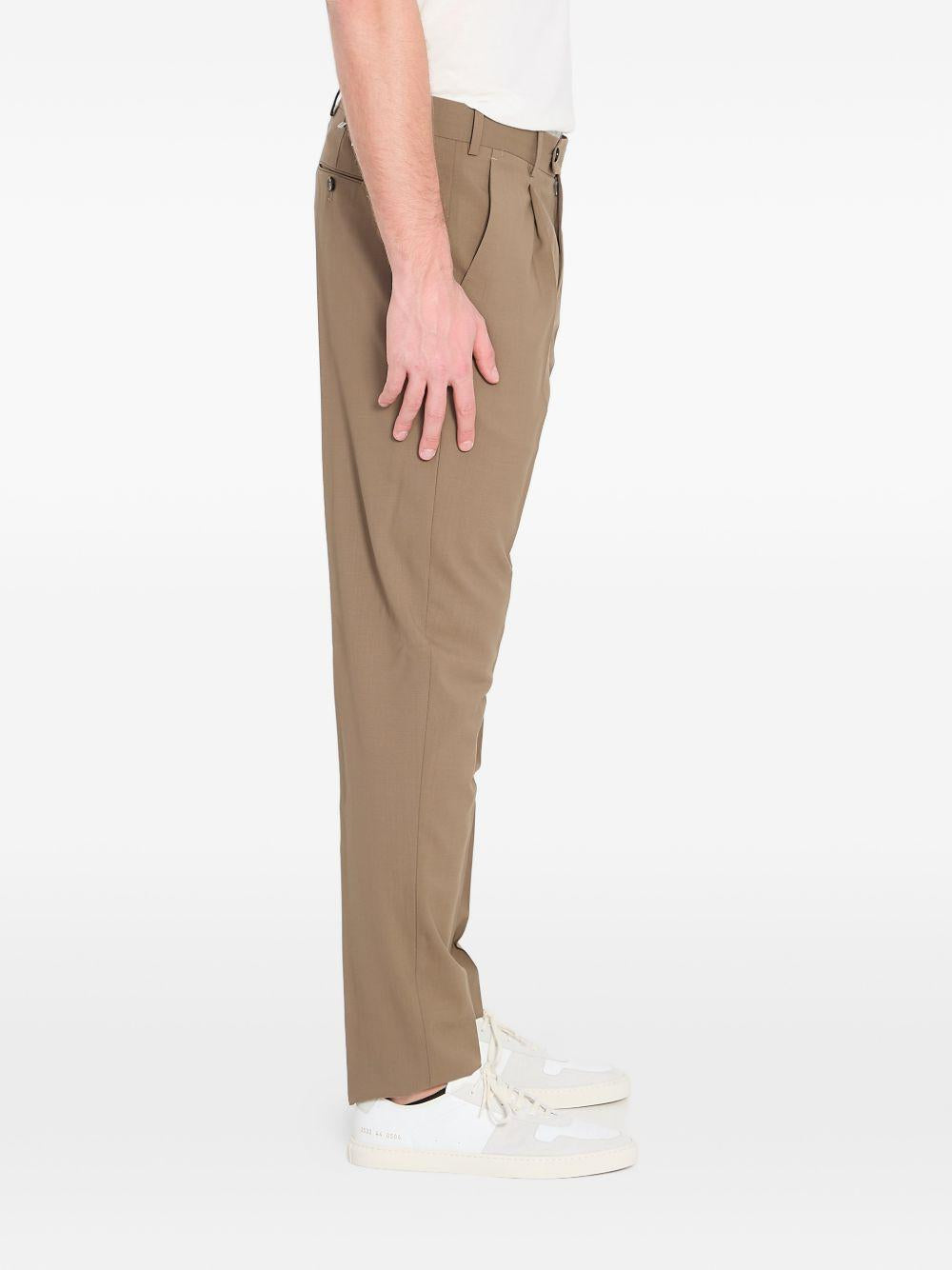 Pantaloni Union in lana vergine COZSUFZA0CL1ZI56 0130 NOCCIOLA PT TORINO 