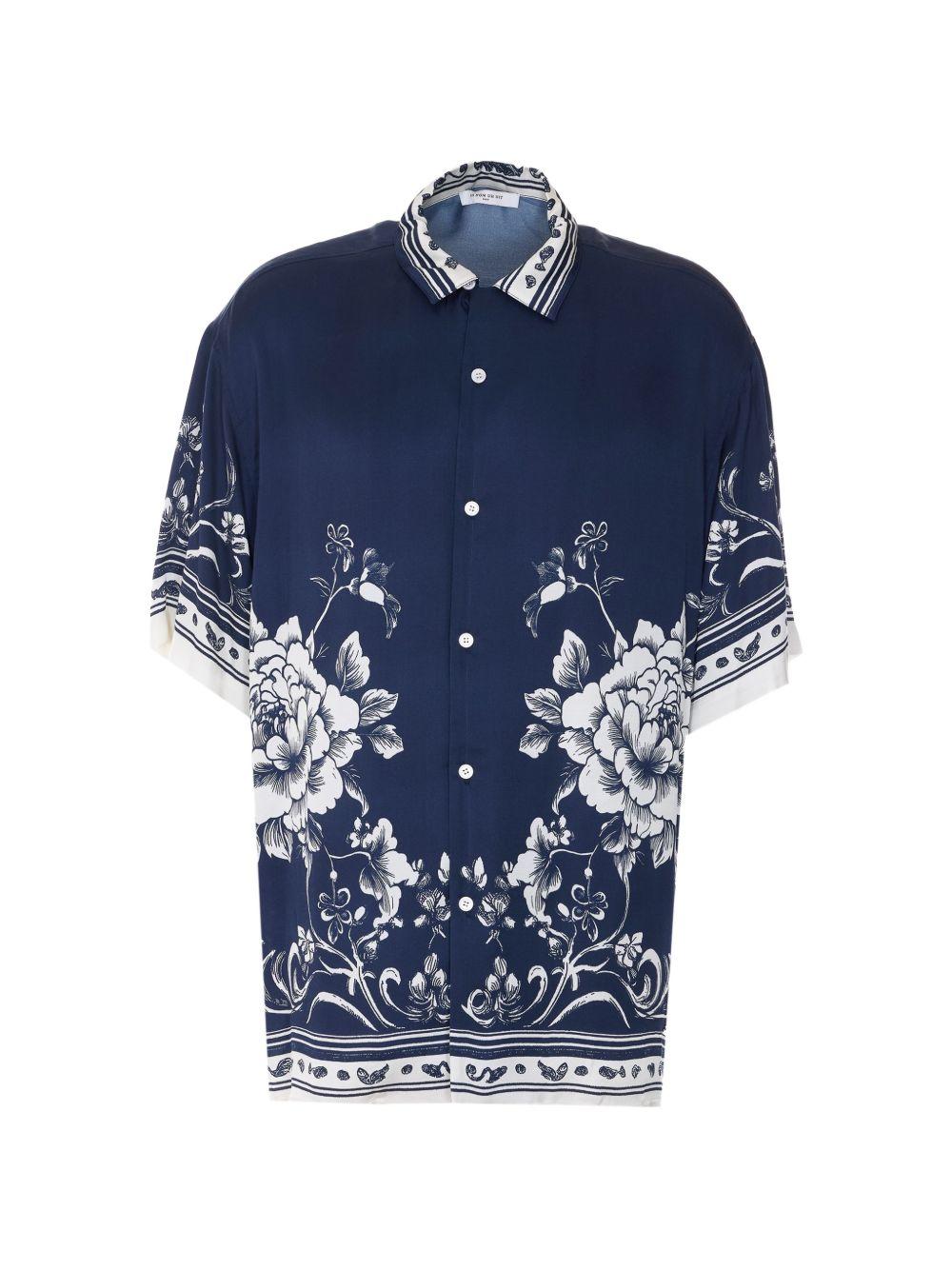 IH NOM UH NIT - Camicia con stampa NUS26251 B38 NAVY IVORY IH NOM UH NIT 