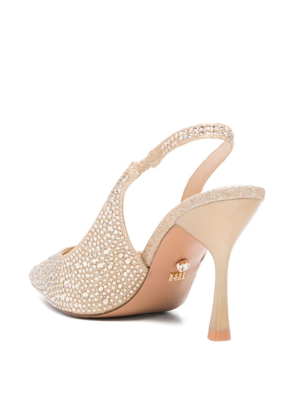 Décolleté con cinturino posteriore e strass SH376ORO62P ORO TWENTY FOURHAITCH 