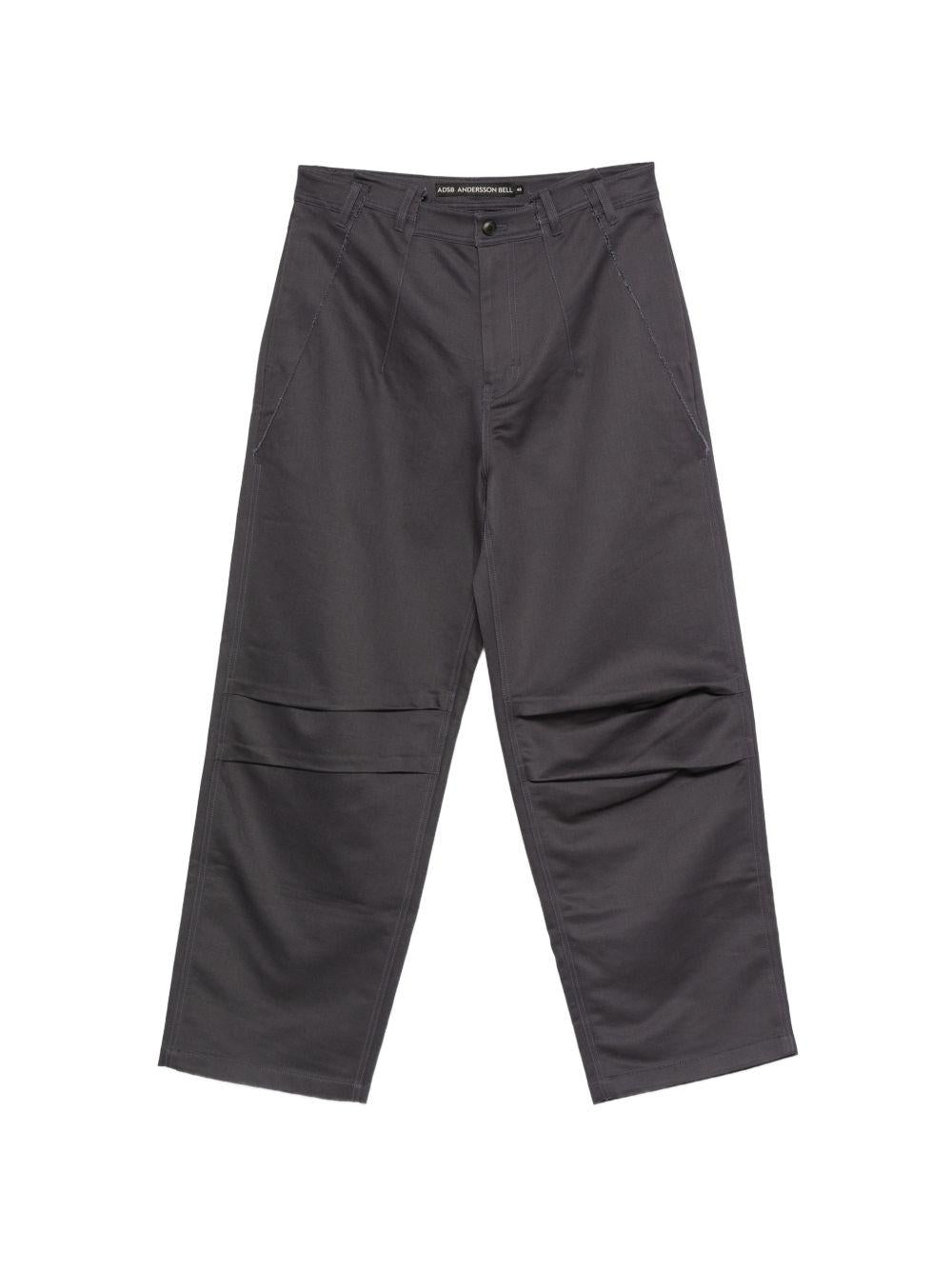 Cut-out wrap wide-leg trousers APA868M CHARCOAL NAVY ANDERSSON BELL 