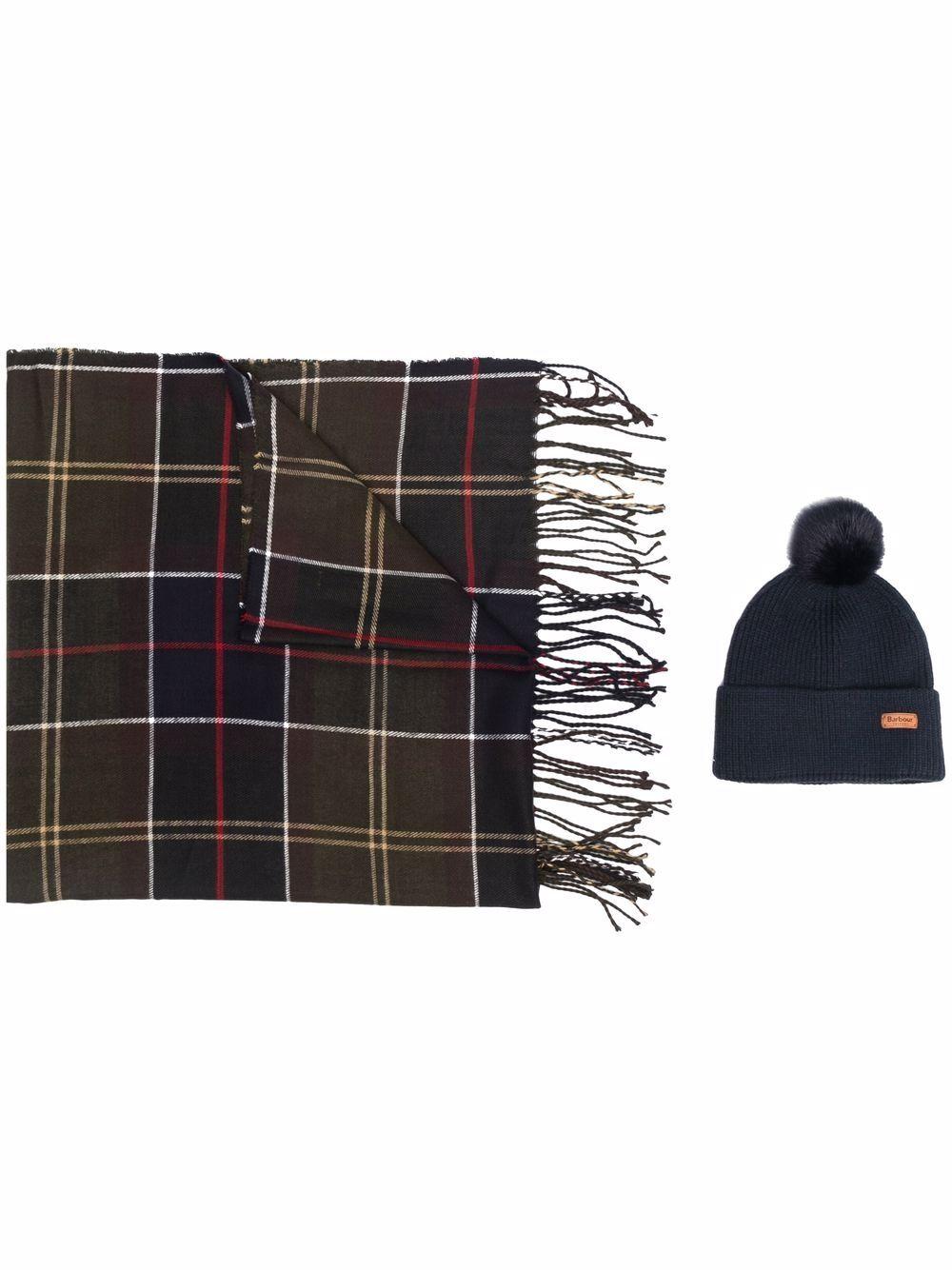 Gift Set Sciarpa e Cappello LGS0054LGS BR52 HESSIAN NAVY BARBOUR 