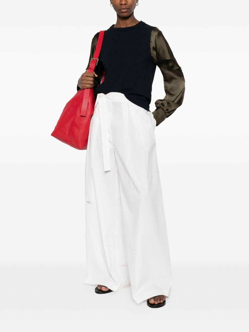 Satin Cotton Jersey T-Shirt 2608403 212 NAVY KHAKI SACAI 