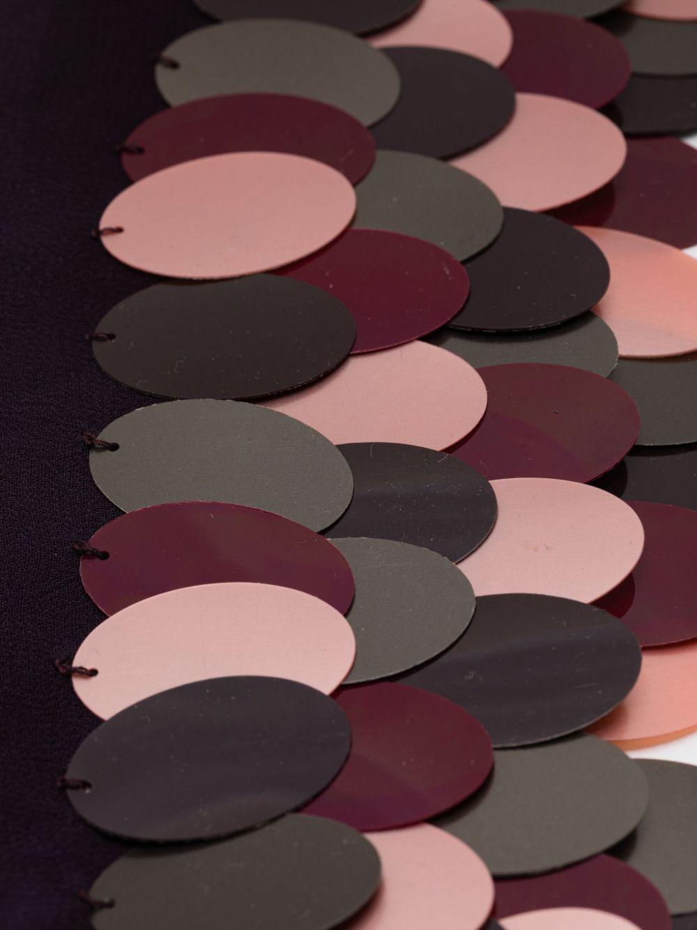 Chocker ricamato in viscosa con paillettes GILBERTEMB2317 358 BURGUNDY DRIES VAN NOTEN 