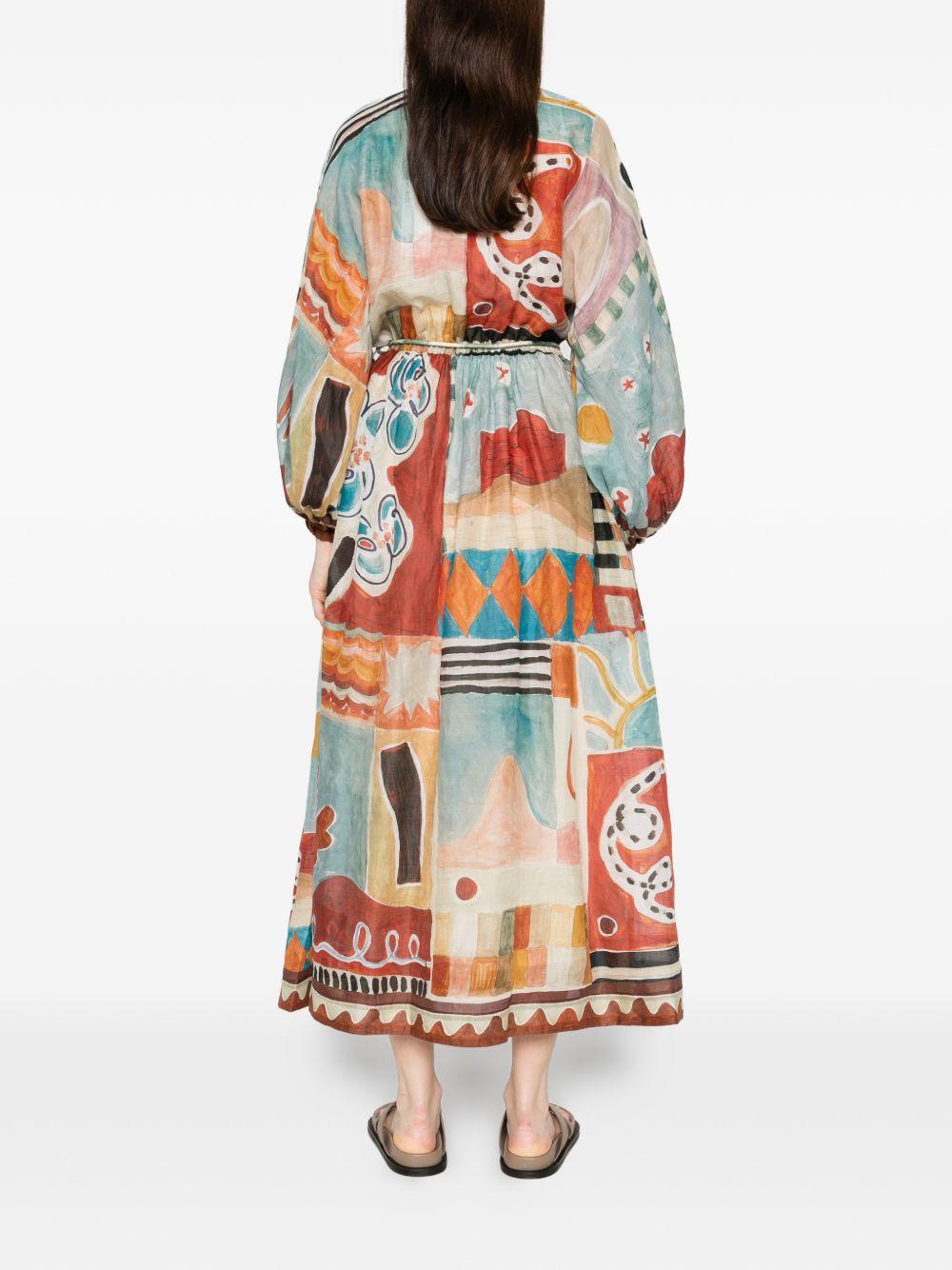 Michelle Midi Dress 6433D MULTI ALEMAIS 