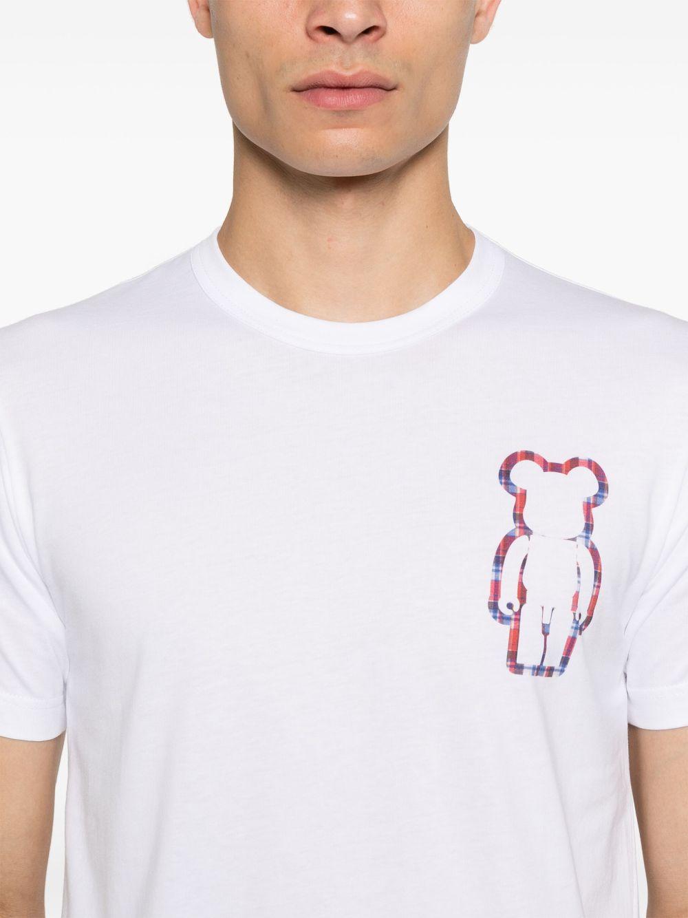 Be@rbrick Men's T-Shirt - White FOT027S25 1 WHITE CHECK COMME DES GARCONS SHIRT 
