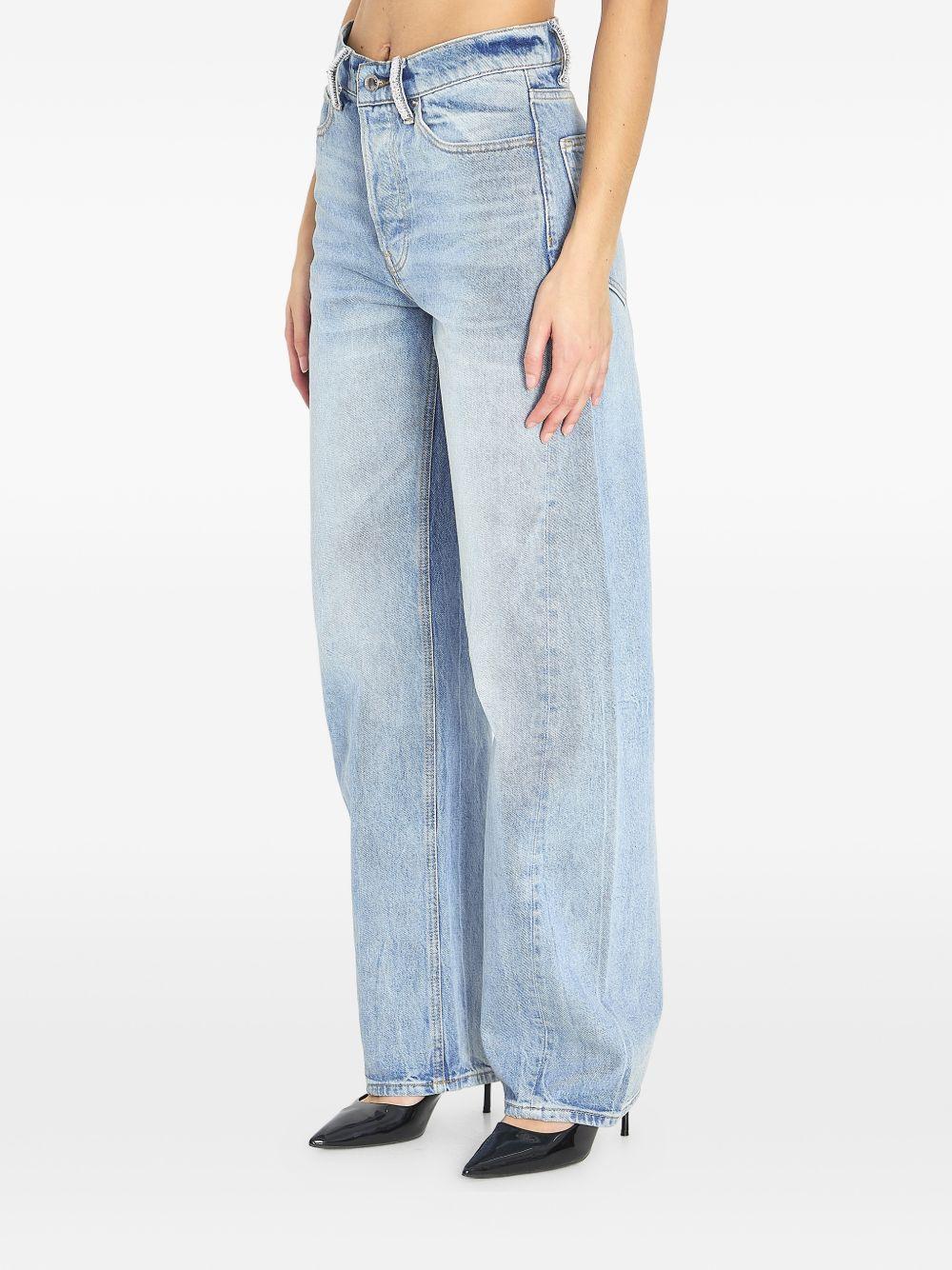 Mid Rise Relaxed Jeans Con Cintura Di Cristallo 4DC1264943 470C VINTAGE BLEACH ALEXANDER WANG 