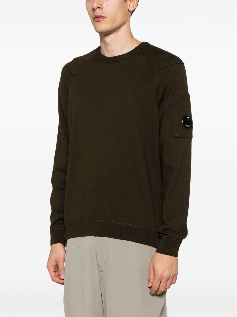 Sea Island Crewneck Lens Knit 18CMKN026A004037A 683 IVY GREEN CP COMPANY 