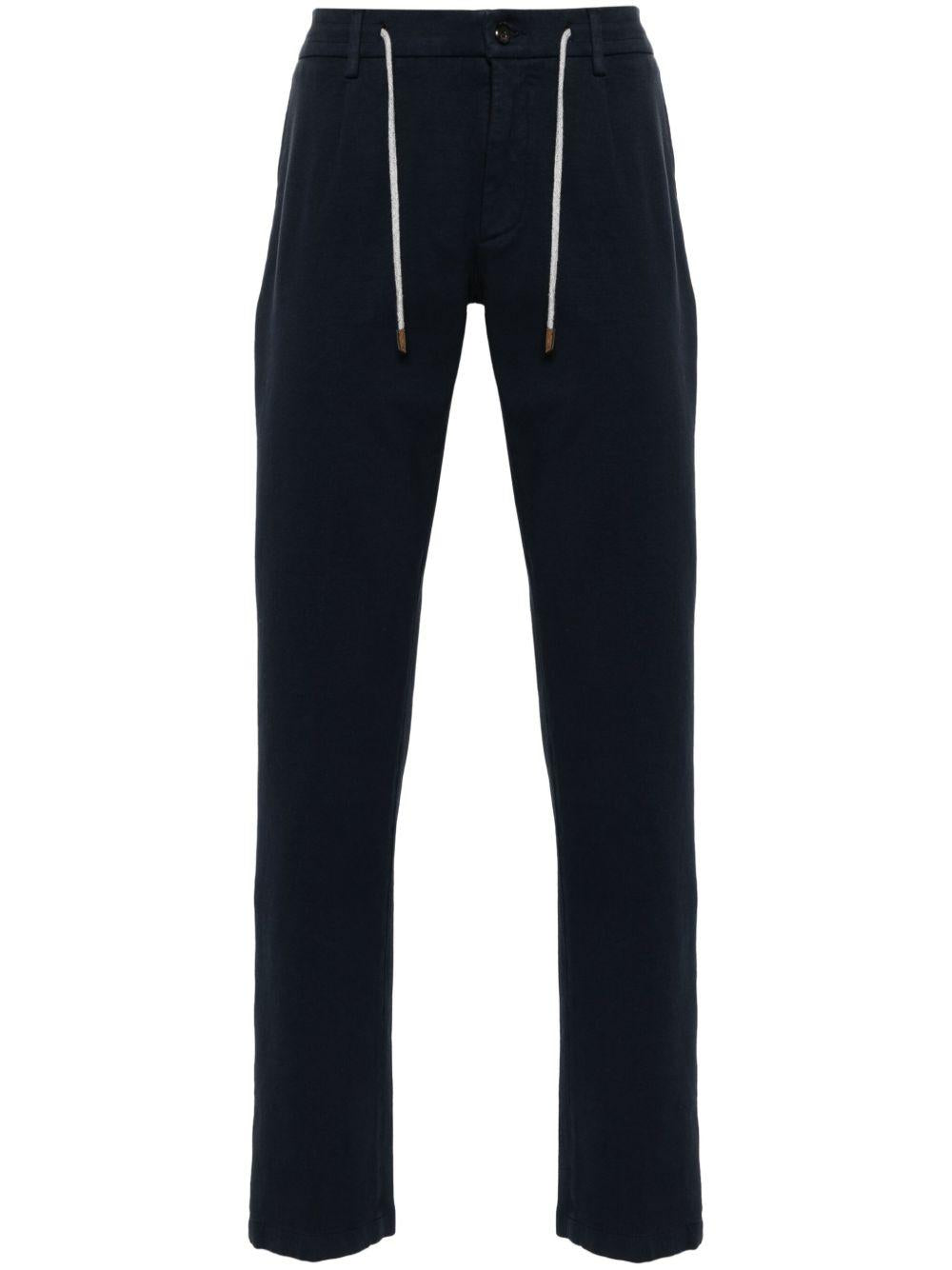 Pantaloni affusolati con pieghe X75PANB21PAN28031 11S BLUE SCURO ELEVENTY 