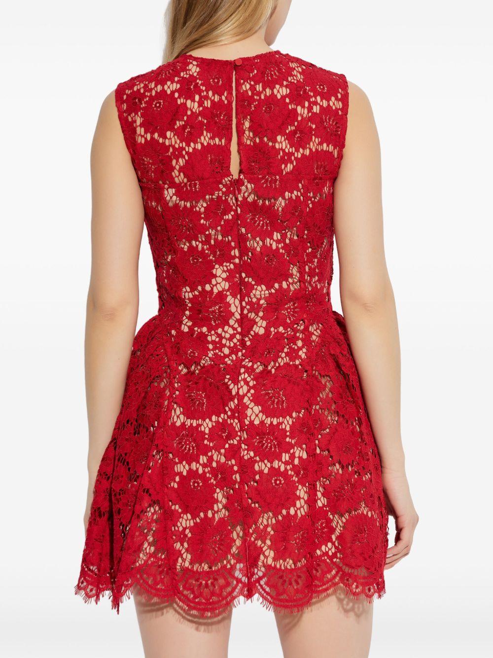 Lace mini dress SS25046SR RED SELF-PORTRAIT 