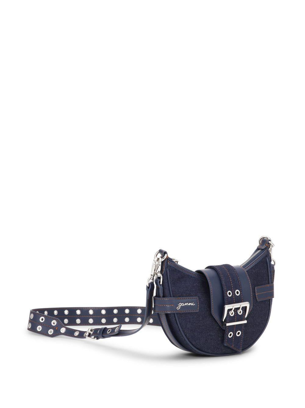 Bucky Small Crossbody Denim A6137 642 DARK NAVY GANNI 