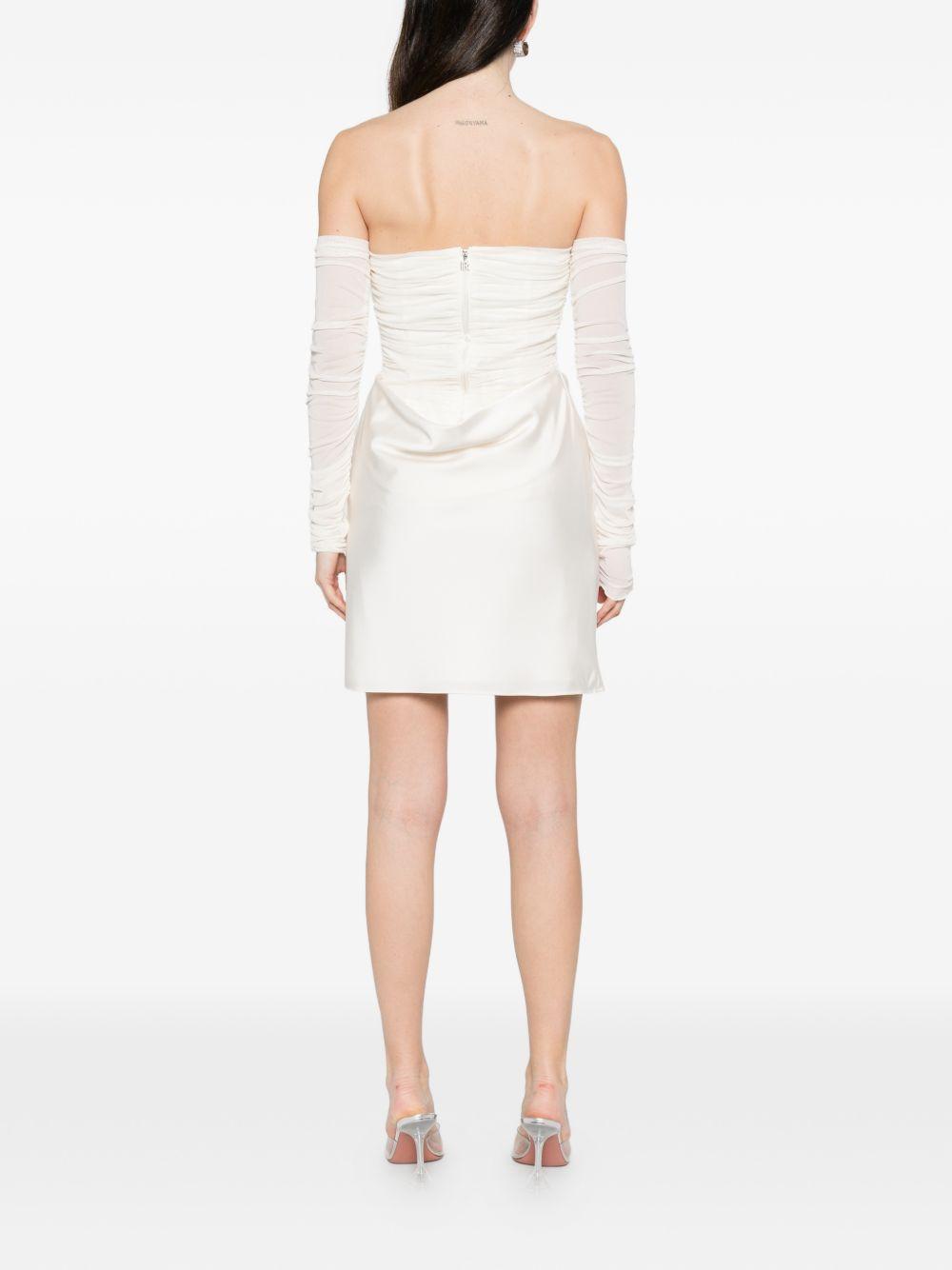 Ruched Mini Dress 115789857 857 EGRET ROTATE 