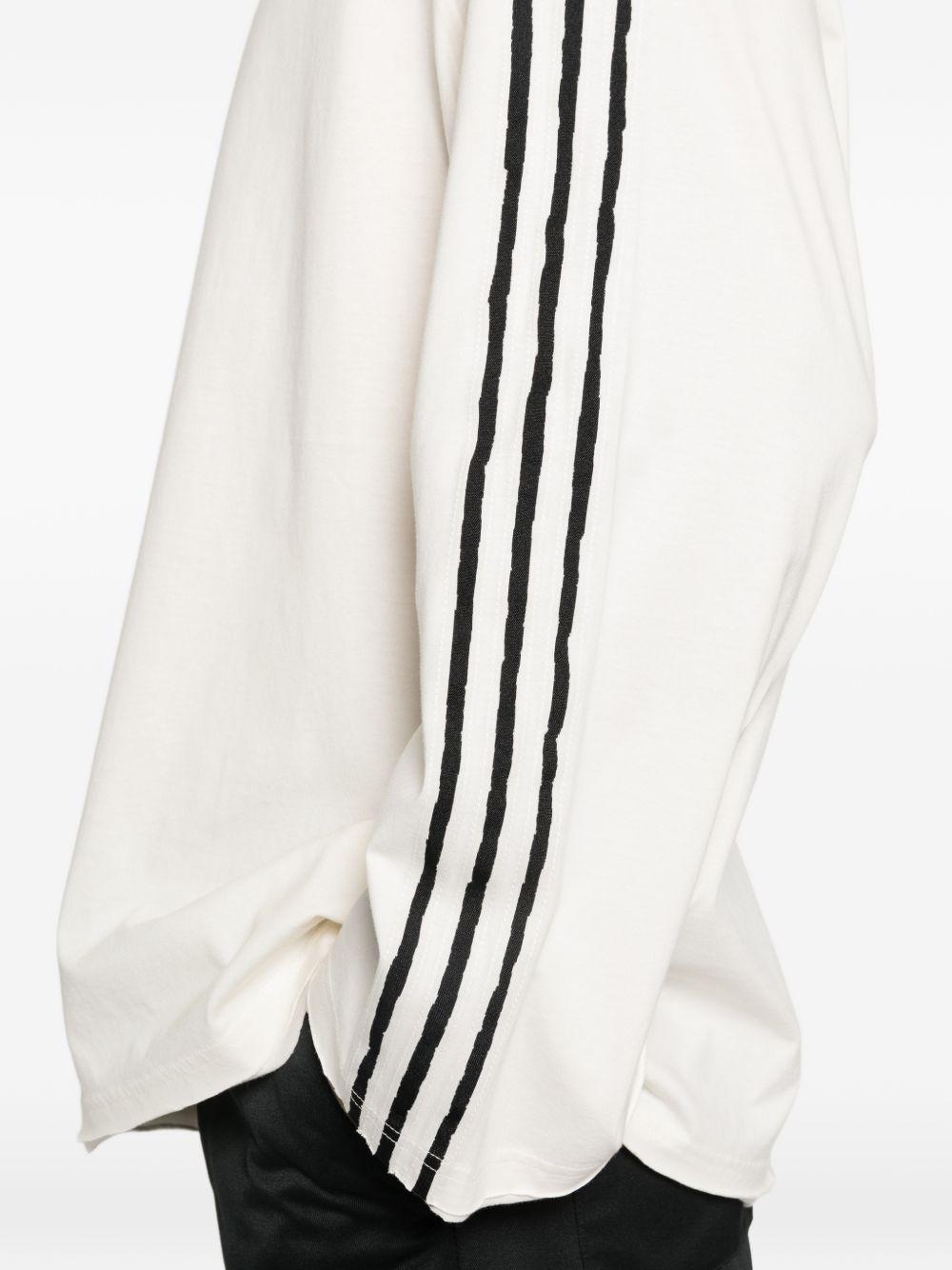 Raw Edge 3 Stripes Long Sleeve T-Shirt KS9747 WHITE Y-3 