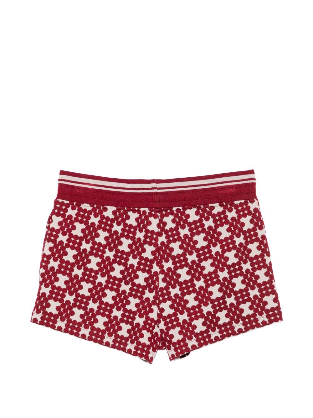 Ribbed jacquard shorts HEGGBIS3041 358 BURGUNDY DRIES VAN NOTEN 