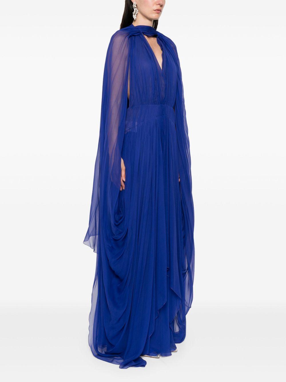 Abito lungo in chiffon A0478114 280 ALBERTA FERRETTI 