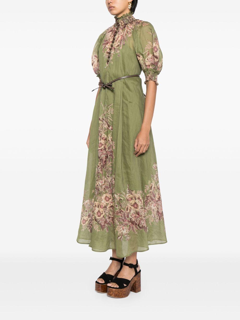  1025DSS242 KHAKI FLORAL ZIMMERMANN 