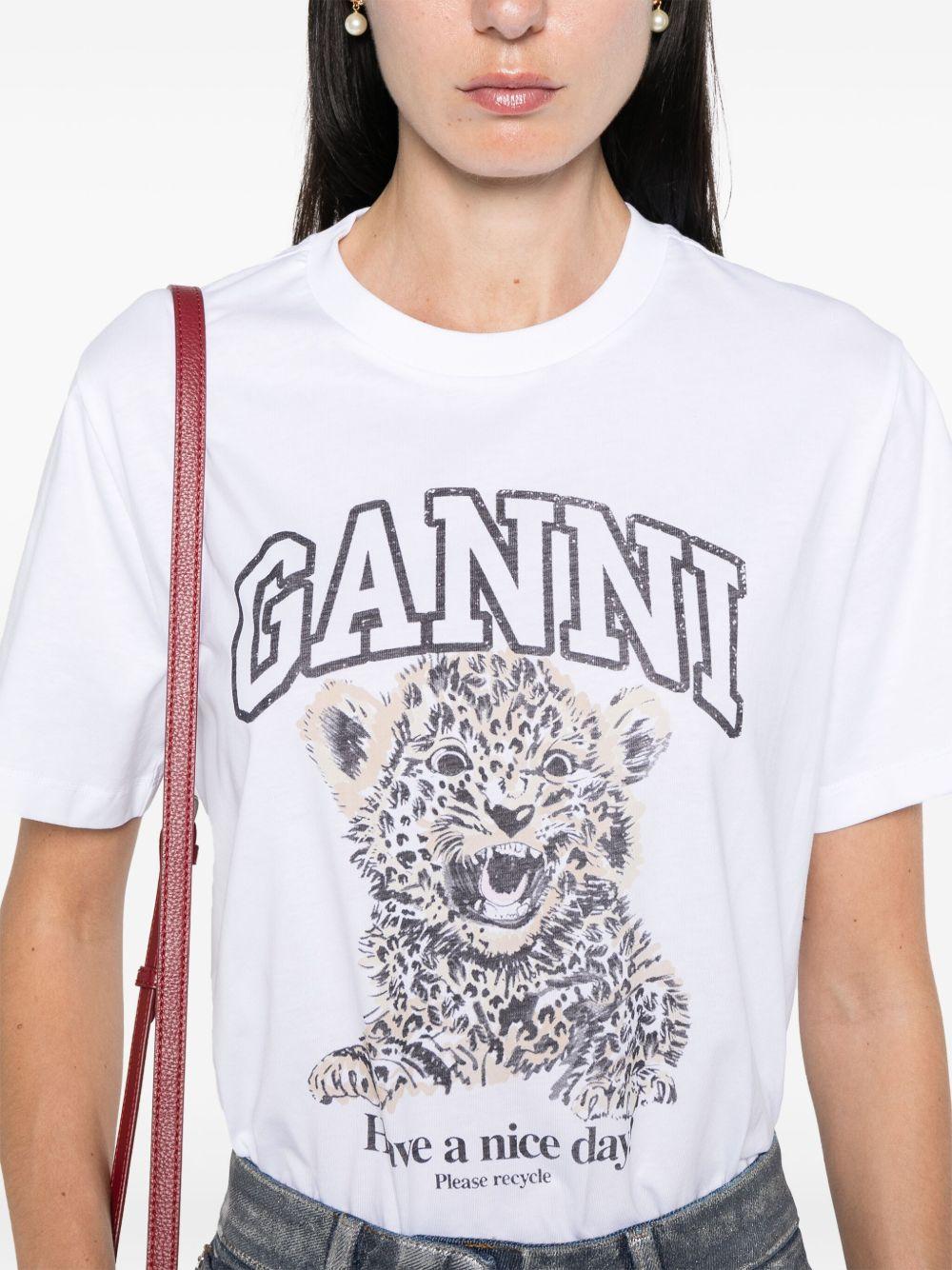 Black Banana Graphic T-shirt T4124 943 LEOPARD GANNI 