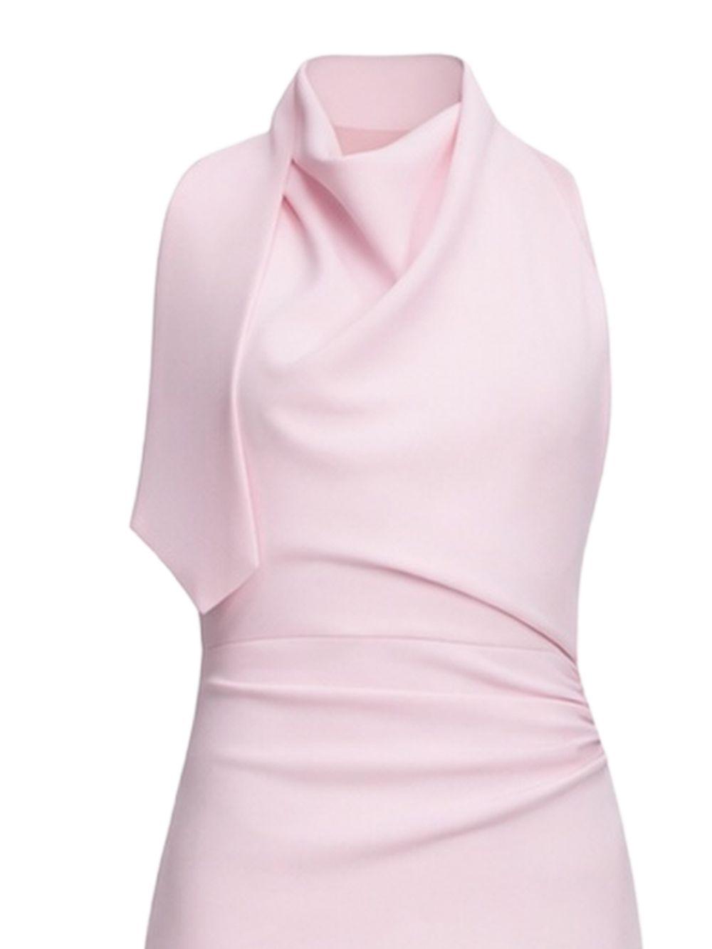 Pink Crepe Halter Neck Maxi Dress SS26255XP PINK SELF-PORTRAIT 