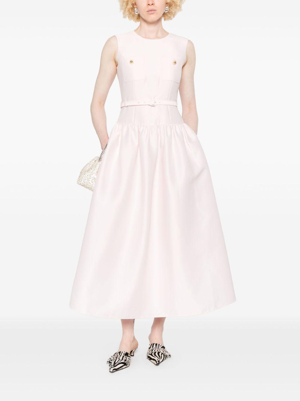 Pink Taffeta Midi Dress<BR/> PF25017MP PINK SELF-PORTRAIT 