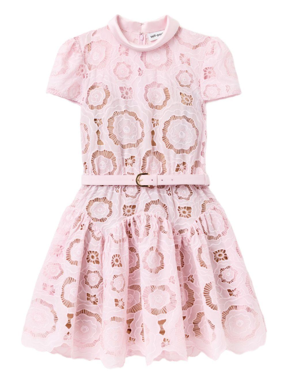 Mini Abito In Pizzo Floreale RS26167SP PINK SELF-PORTRAIT 