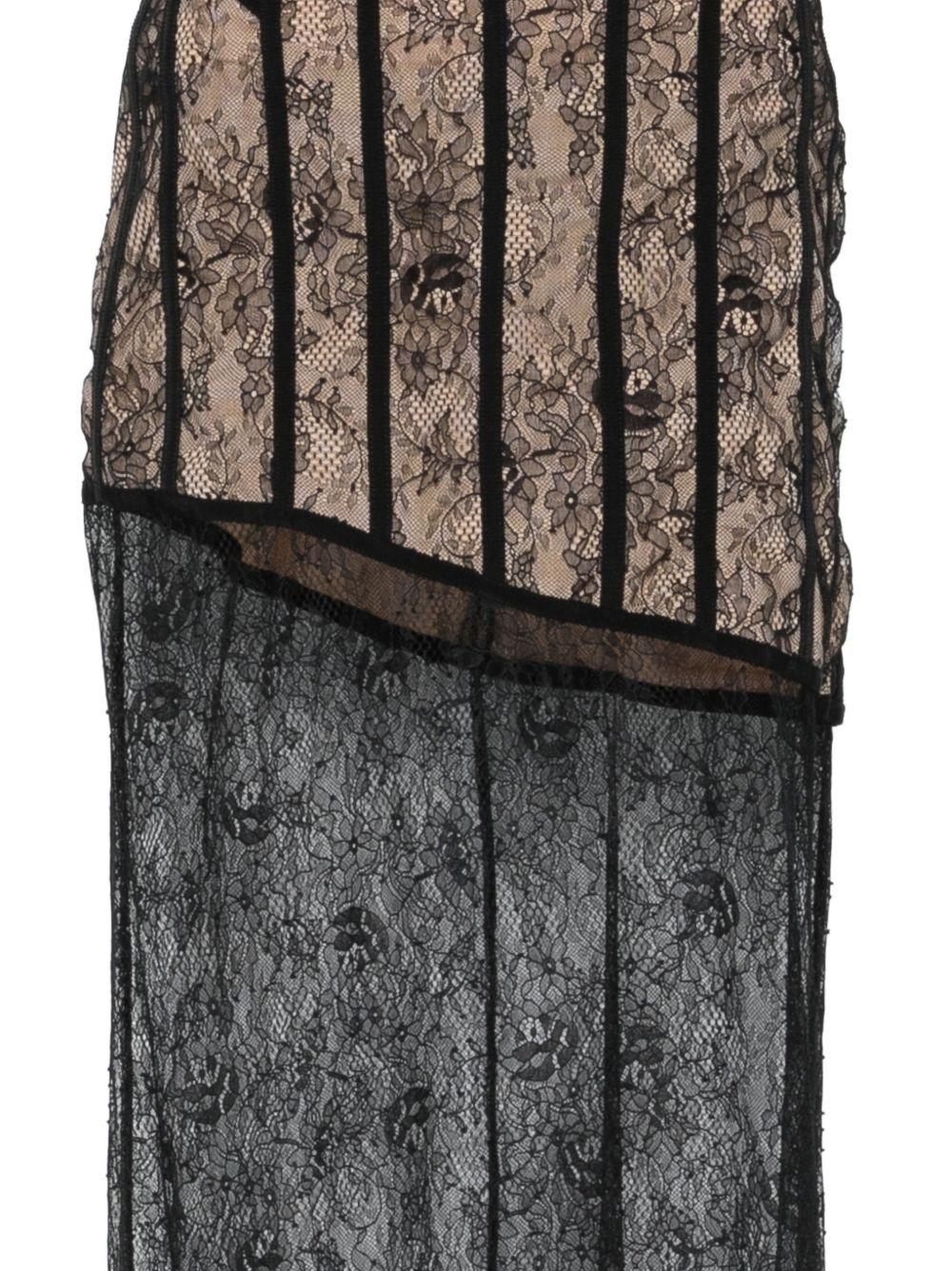 Maxi Abito Corsetto In Pizzo 06PSDR50916304 99 BLACK GIUSEPPE DI MORABITO 
