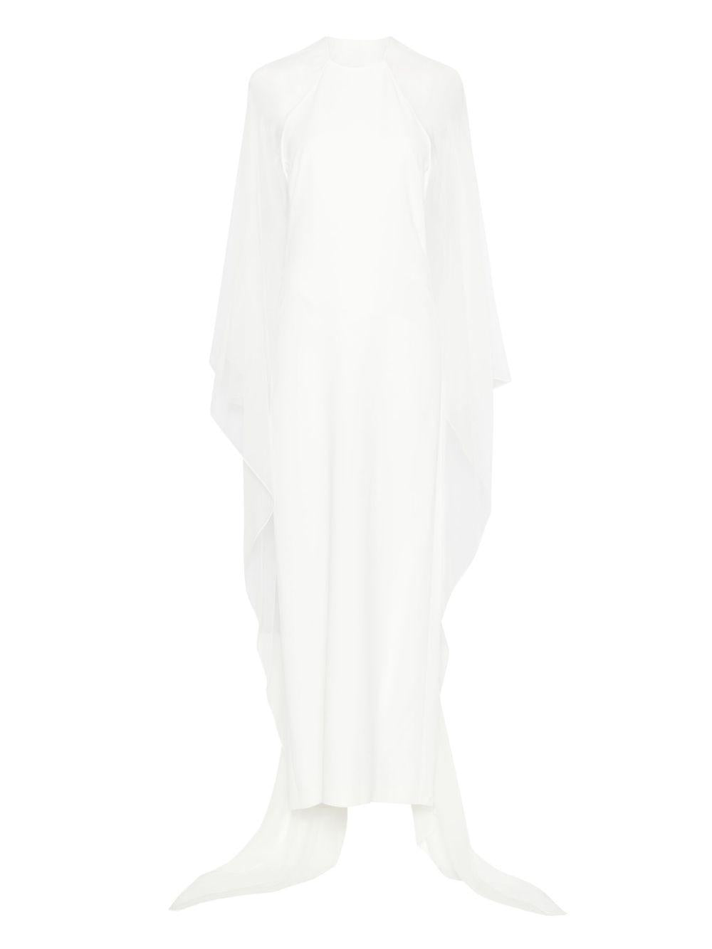 Abito Da Sera Con Maniche In Chiffon 252M04085134 0002 BIANCO ALBERTA FERRETTI 